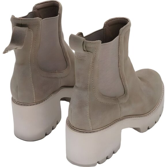 RIBETRINI Women's Classic Beige Chelsea Boots Size 7 - Broken Heel Tab - Picture 3 of 6